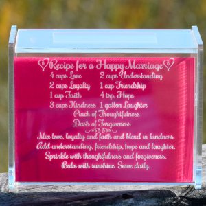 Acrylic Recipe Box (with recipe cards)