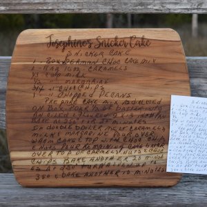 Handwritten Teak Cutting Board