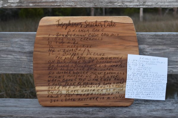 Handwritten Teak Cutting Board