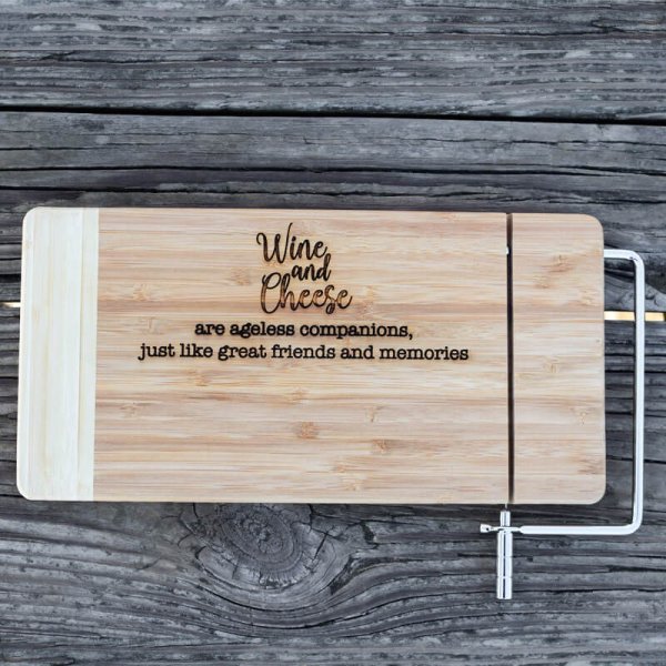 Bamboo Cutting Board with Cheese Slicer